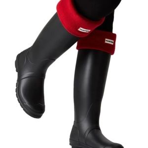 Red Fleece Hunter Boot Socks Size Medium